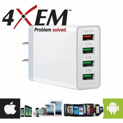 4XEM UC04 4-Port Charger Adapter
