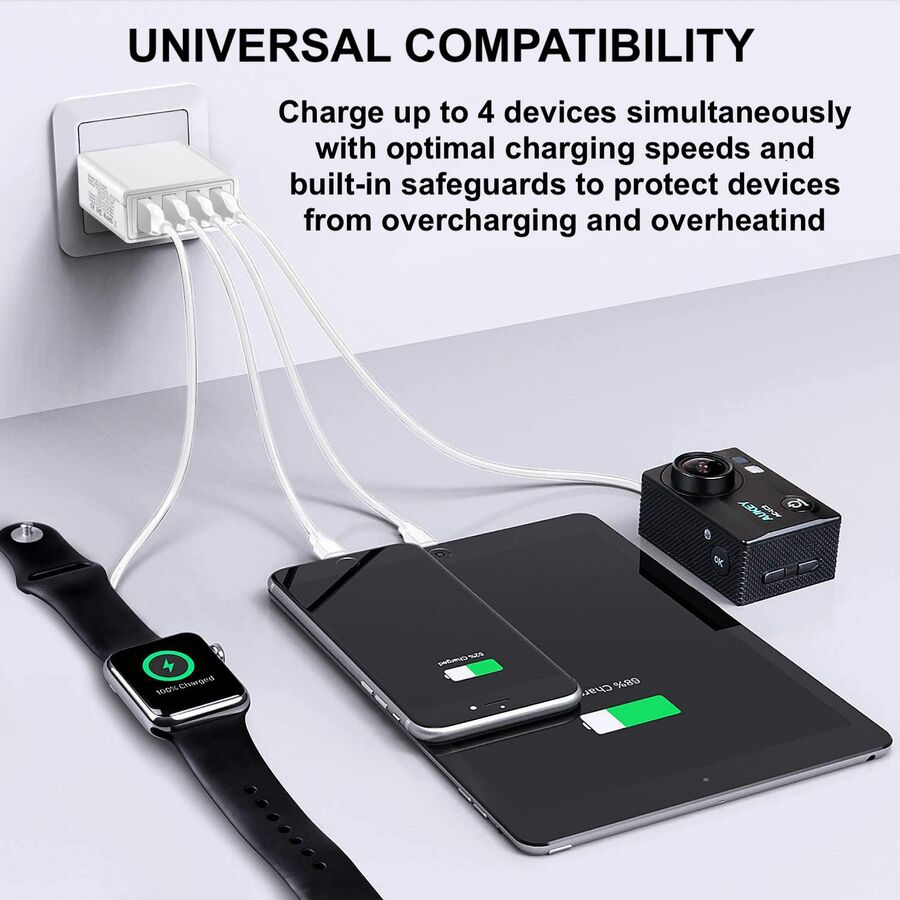 4XEM UC04 4-Port Charger Adapter