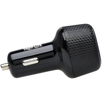 Tripp Lite USB Car Charger Dual-Port 63W Max Charging USB C USB-A Black
