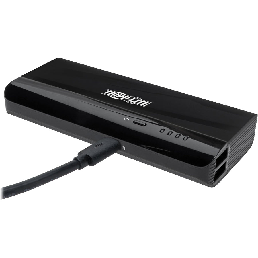 Tripp Lite Portable 2-Port USB Battery Charger Mobile Power Bank 10.4k mAh