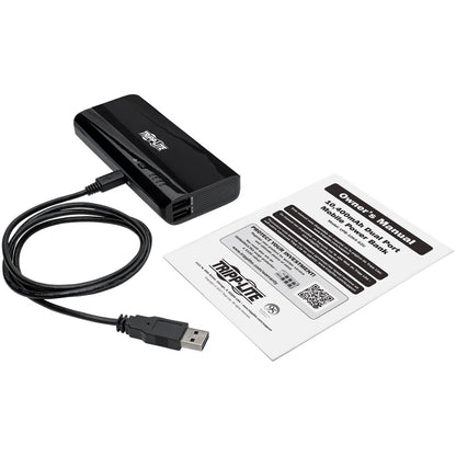 Tripp Lite Portable 2-Port USB Battery Charger Mobile Power Bank 10.4k mAh
