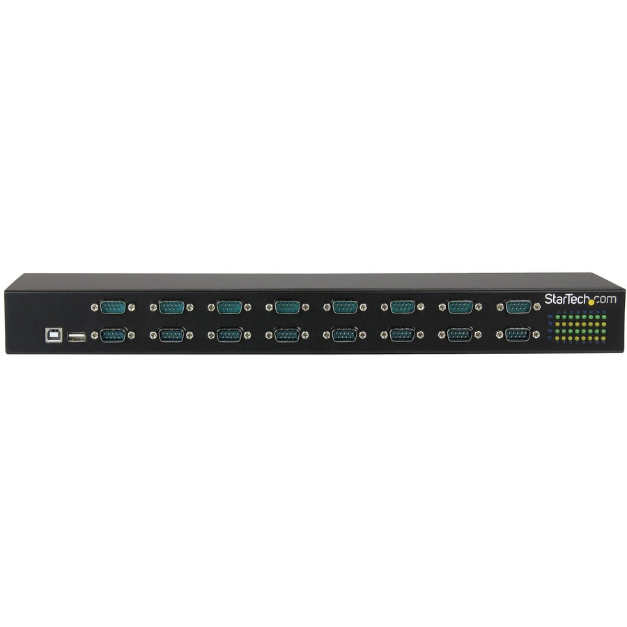 StarTech.com USB to Serial Hub - 16 Port - COM Port Retention - Rack Mount and Daisy Chainable - FTDI USB to RS232 Hub