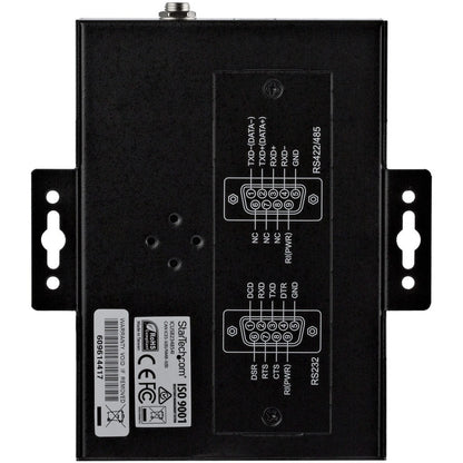 StarTech.com USB to RS232/RS485/RS422 4 Port Serial Hub Adapter - Industrial Metal USB 2.0 to DB9 Serial Converter - Din Rail Mountable