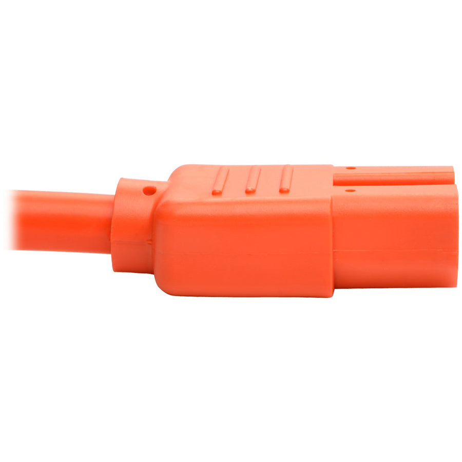 Tripp Lite 2ft Heavy Duty Power Extension Cord 15A 14 AWG C14 C15 Orange 2'