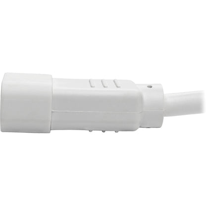 Tripp Lite 3ft Heavy Duty Power Extension Cord 15A 14 AWG C14 C13 White 3'