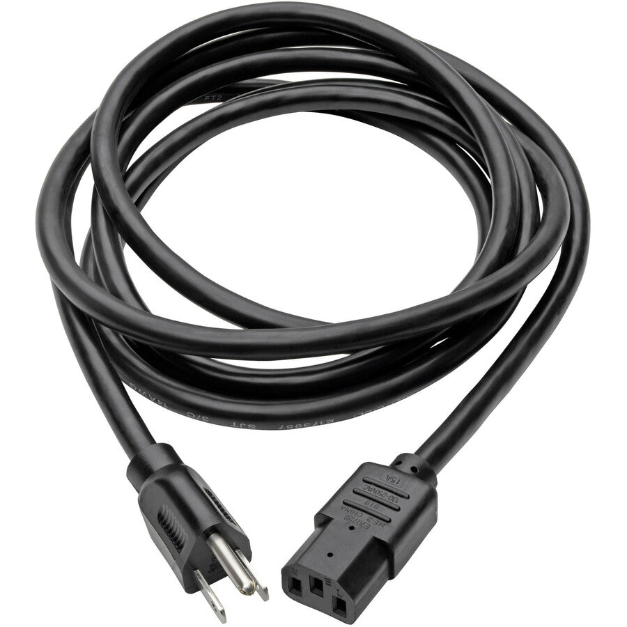 Tripp Lite 12ft Computer Power Cord Cable 5-15P to C13 Heavy Duty 15A 14AWG 12'