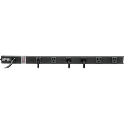 Tripp Lite Power Strip Right-Angle 5-15R 6 Outlet 8ft Cord 5-15P 24in Black
