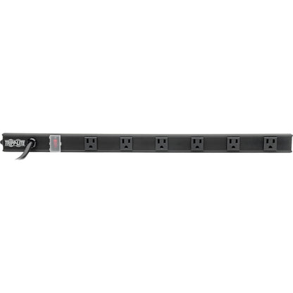 Tripp Lite Power Strip Right-Angle 5-15R 6 Outlet 8ft Cord 5-15P 24in Black