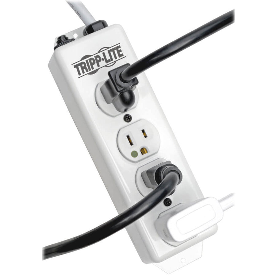 Tripp Lite Safe-IT Power Strip Hospital Medical Antimicrobial 120V 5-15R-HG 4 Outlet 15' Cord Metal