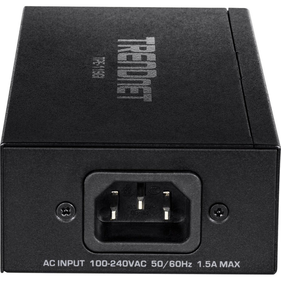 TRENDnet Gigabit PoE++ Injector, Convert A Non-PoE Port to A PoE++ Gigabit Port, PoE (15.4W), PoE+ (30W), Or PoE++ (95W), Up to 100m (328 ft), Integrated Power Supply, Black, TPE-119GI
