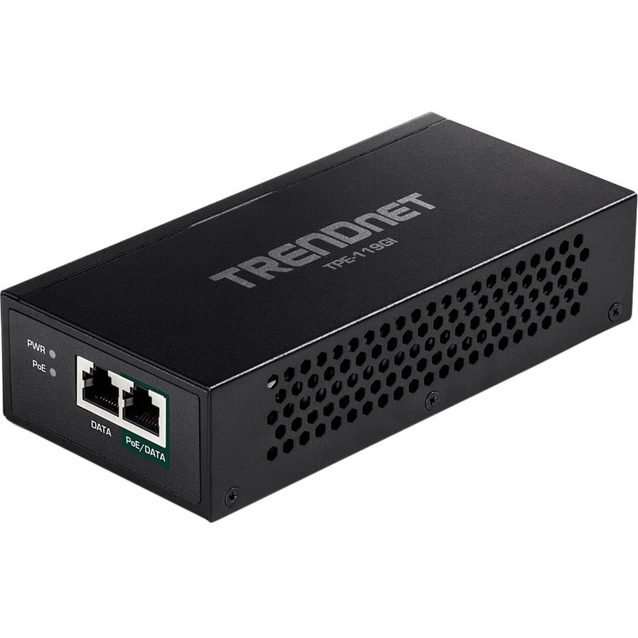 TRENDnet Gigabit PoE++ Injector, Convert A Non-PoE Port to A PoE++ Gigabit Port, PoE (15.4W), PoE+ (30W), Or PoE++ (95W), Up to 100m (328 ft), Integrated Power Supply, Black, TPE-119GI