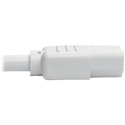 Tripp Lite 3ft Computer Power Extension Cord 10A 18 AWG C14 to C13 White 3'