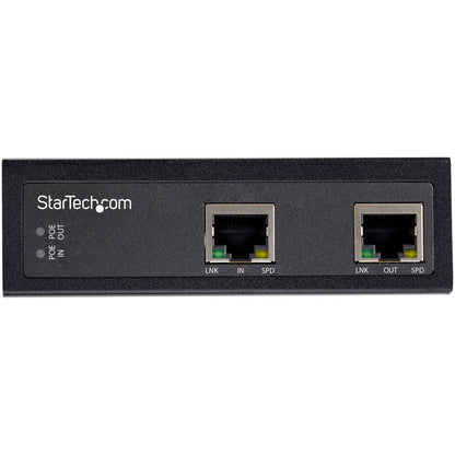 StarTech.com Industrial Gigabit PoE Extender - 60W 802.3bt PoE++ 100m/330ft - Power Over Ethernet Network Range Extender - IP-30 Hardened