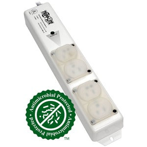 Tripp Lite Safe-IT Power Strip Hospital Medical Antimicrobial 120V 4 Outlet UL60601-1 UL60950-1 Metal