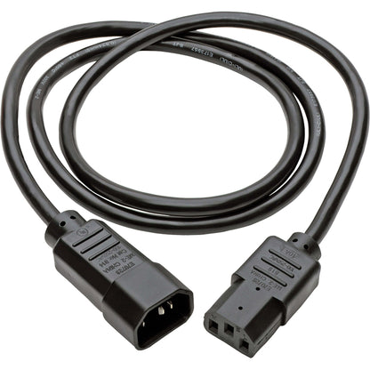 Tripp Lite 4ft Computer Power Cord Extension Cable C14 to C13 10A 18AWG 4'