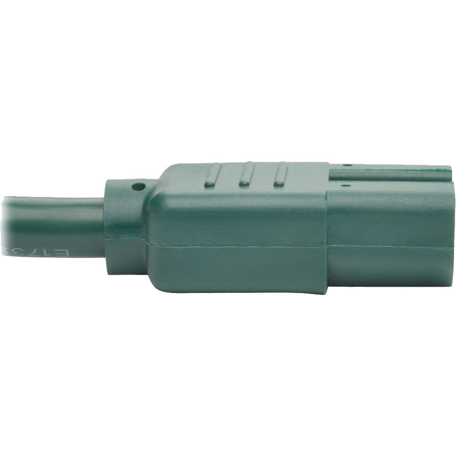 Tripp Lite 3ft Heavy Duty Power Extension Cord 15A 14 AWG C14 C15 Green 3'