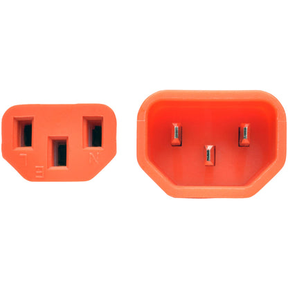 Tripp Lite 6ft Computer Power Extension Cord 10A 18 AWG C14 C13 Orange 6'