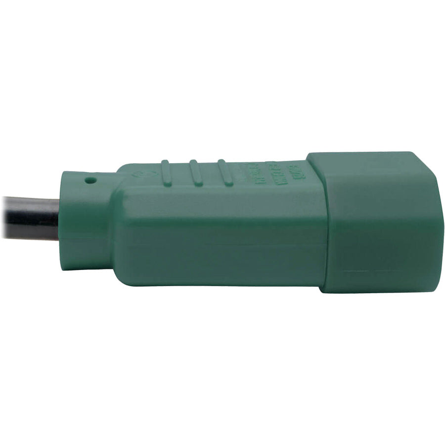 Tripp Lite 4ft Computer Power Cord Extension Cable C14 to C13 Green 10A 18AWG 4'