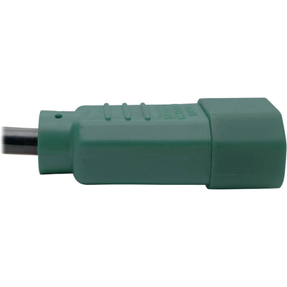 Tripp Lite 4ft Computer Power Cord Extension Cable C14 to C13 Green 10A 18AWG 4'