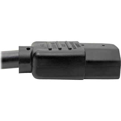 Tripp Lite Computer Power Cord Right-Angle 5-15P to C13 15A 125V 14AWG 2ft