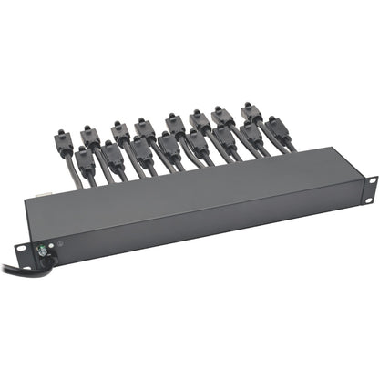 Tripp Lite Rack Mount AC Charger Power Strip 16 outlets 15 ' cord 1U