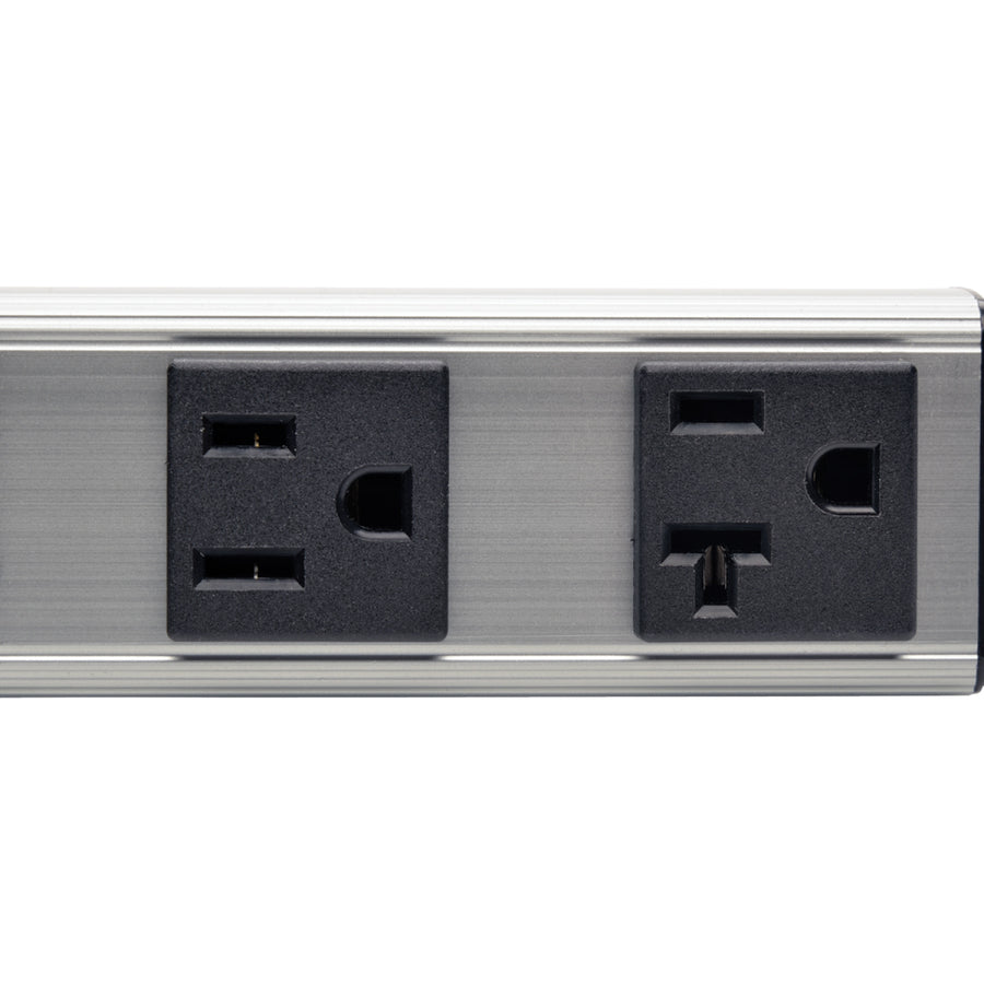 Tripp Lite Power Strip 120V 2 5-15R; 2 5-20R 15' Cord 12 Inch Length Metal