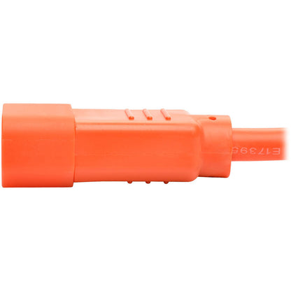 Tripp Lite 3ft Heavy Duty Power Extension Cord 15A 14 AWG C14 C15 Orange 3'