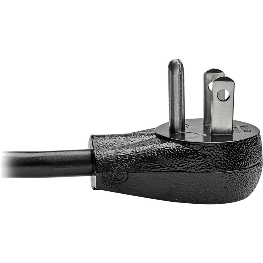 Tripp Lite Computer Power Cord Right-Angle 5-15P to C13 15A 125V 14AWG 3ft