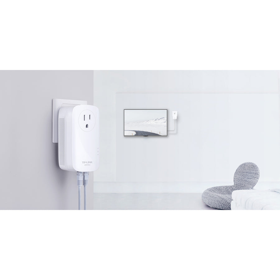 TP-Link AV2000 2-Port Gigabit Passthrough Powerline Starter Kit