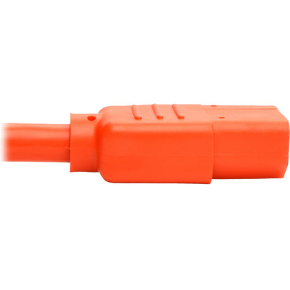 Tripp Lite 3ft Computer Power Extension Cord 10A 18 AWG C14 C13 Orange 3'