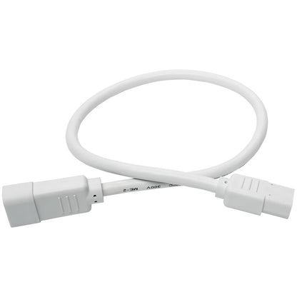 Tripp Lite 2ft Heavy Duty Power Extension Cord 15A 14 AWG C14 C13 White 2'