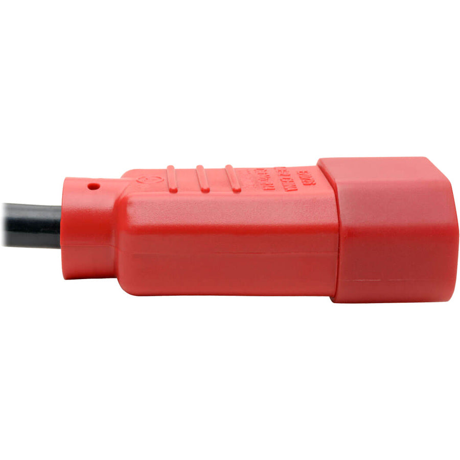 Tripp Lite 4ft Computer Power Cord Extension Cable C14 to C13 Red 10A 18AWG 4'