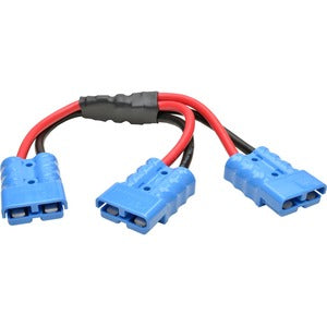 Tripp Lite 1ft Y Splitter Cable for select BatteryPacks 175A DC Connectors Blue