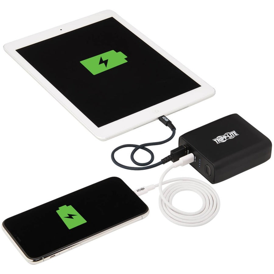 Tripp Lite Portable USB Mobile Power Bank Battery Wall Charger Combo 5K mAh