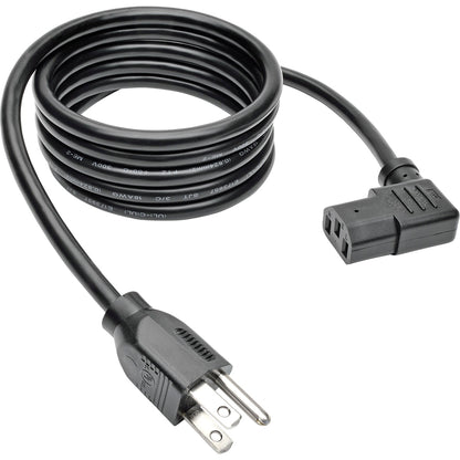 Tripp Lite Computer Power Cord 10A 18AWG 5-15P to Right Angle C13 10' 10ft