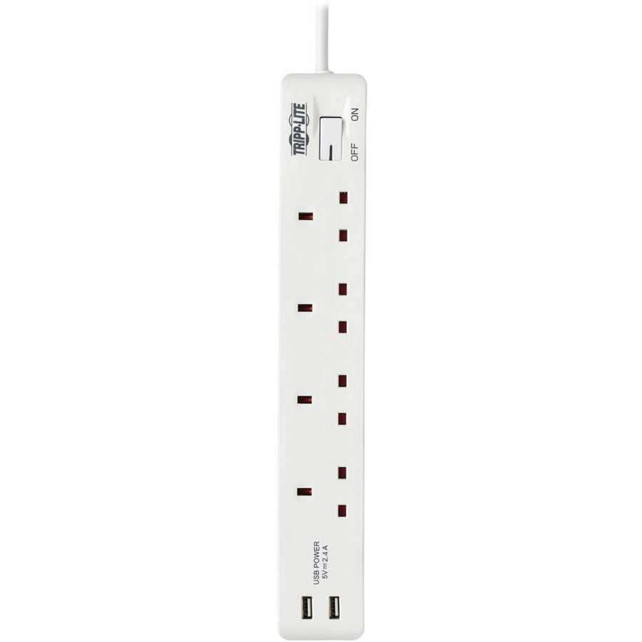 Tripp Lite Protect It! PS4B18USBW 4-Outlets Power Strip