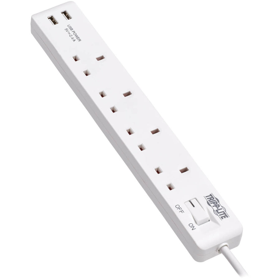 Tripp Lite Protect It! PS4B18USBW 4-Outlets Power Strip
