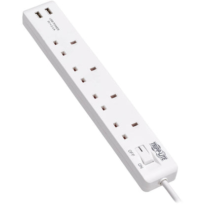 Tripp Lite Protect It! PS4B18USBW 4-Outlets Power Strip