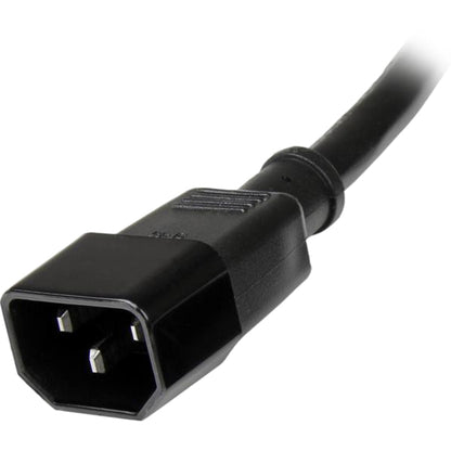 StarTech.com 1 ft Standard Computer Power Cord Extension - C14 to C13
