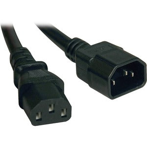 Tripp Lite 8ft Computer Power Cord Extension Cable C14 to C13 10A 18AWG 8'