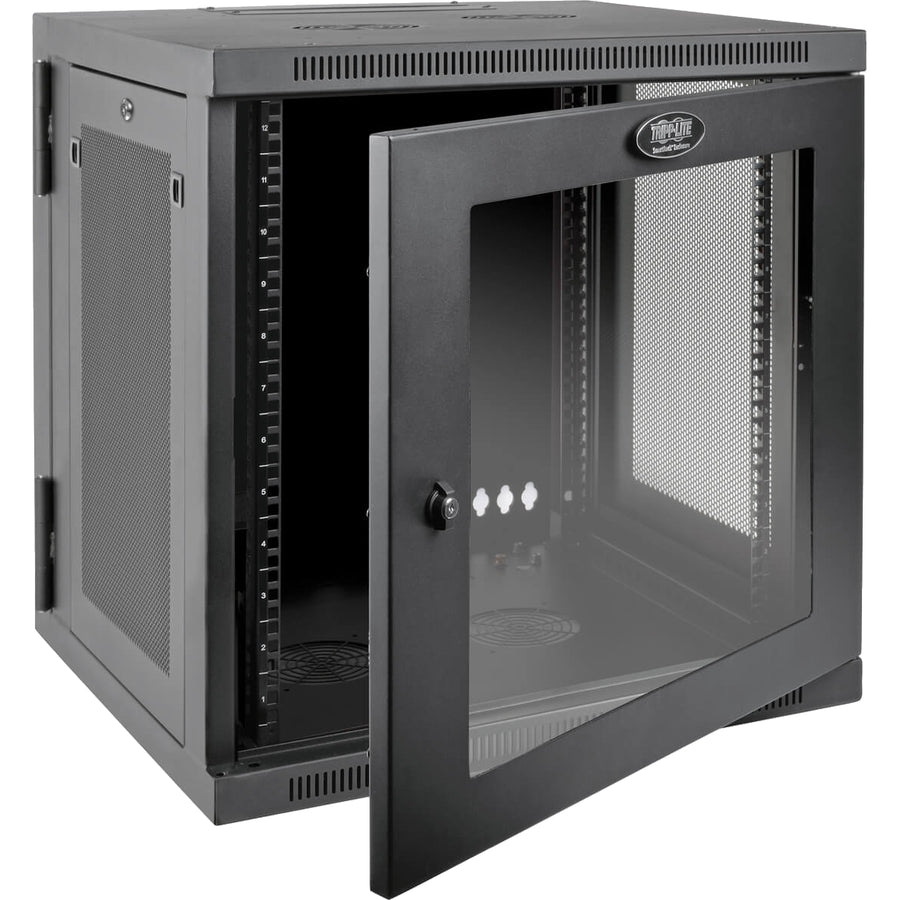 Tripp Lite 12U Wall Mount Rack Enclosure Server Cabinet Hinged Deep Acrylic Window