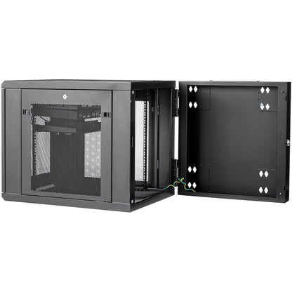 StarTech.com 12U 19" Wall Mount Network Cabinet - 24" Deep Hinged Vented Server Room Enclosure Locking Flexible IT Equipment Rack w/Shelf