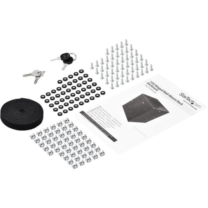 StarTech.com 12U 19" Wall Mount Network Cabinet - 24" Deep Hinged Vented Server Room Enclosure Locking Flexible IT Equipment Rack w/Shelf