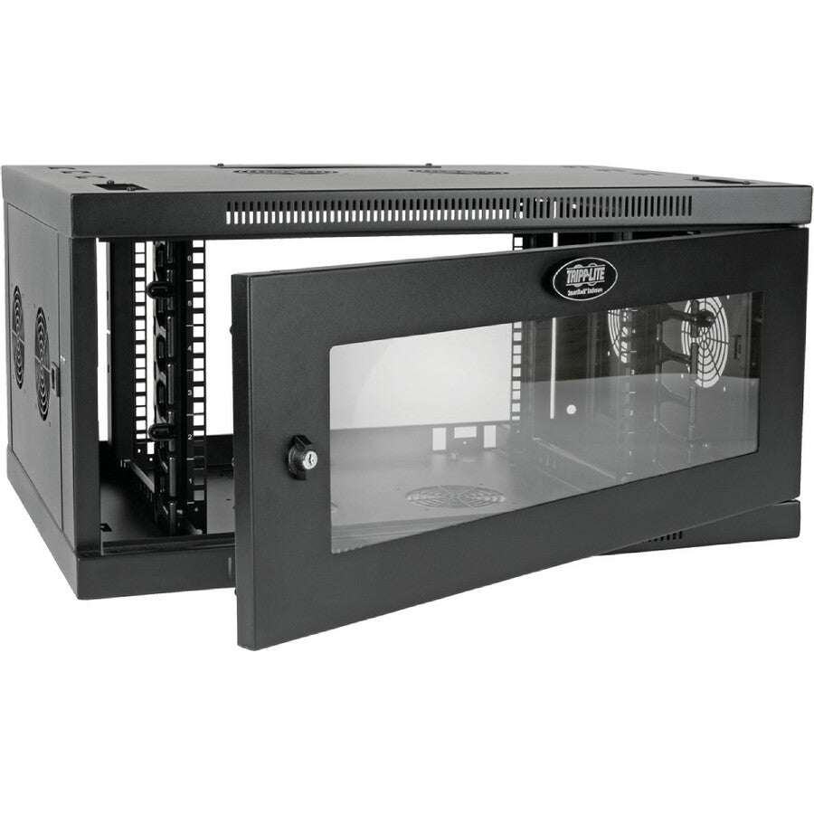 Tripp Lite 6U Wallmount Rack Enclosure Wide Cable Management Acrylic Window