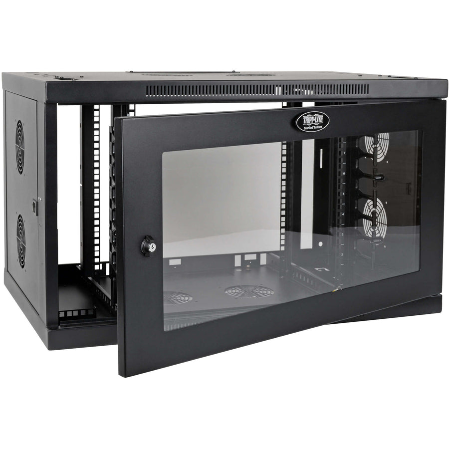 Tripp Lite 9U Wallmount Rack Enclosure Wide Cable Management Acrylic Window
