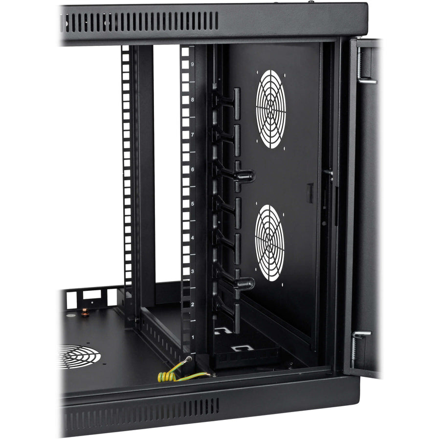 Tripp Lite 9U Wallmount Rack Enclosure Wide Cable Management Acrylic Window