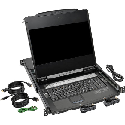 Tripp Lite 8-Port Rackmount Console HDMI KVM Switch 17" LCD IP Remote Access