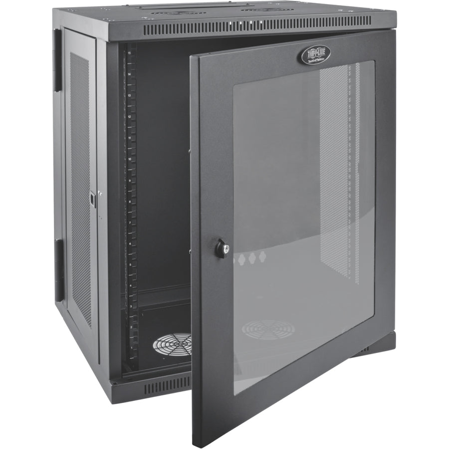 Tripp Lite 15U Wall Mount Rack Enclosure Server Cabinet w Hinged Acrylic Window
