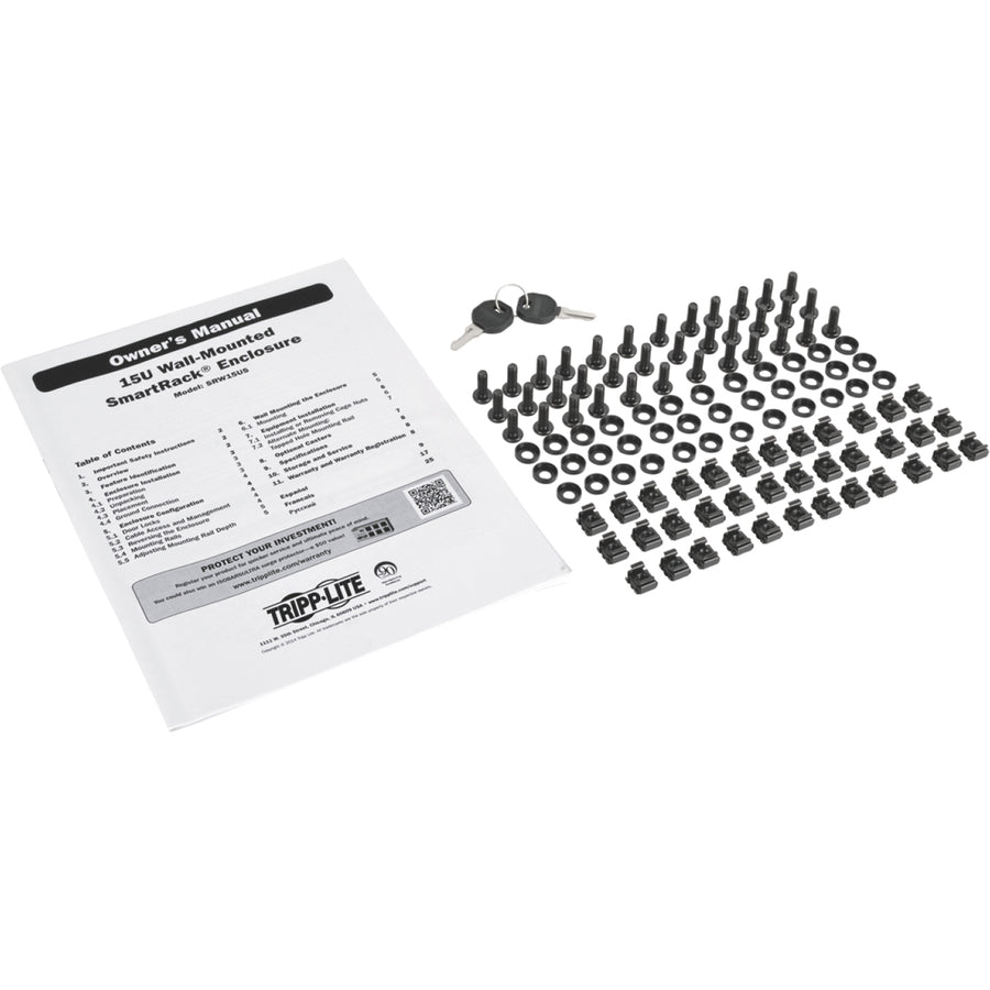 Tripp Lite 15U Wall Mount Rack Enclosure Server Cabinet w Hinged Acrylic Window