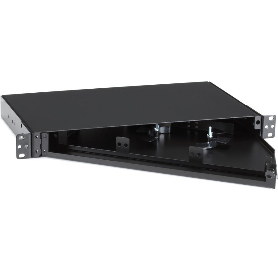 Black Box Rackmount Fiber Shelf, 1U, 3-Adapter Panel